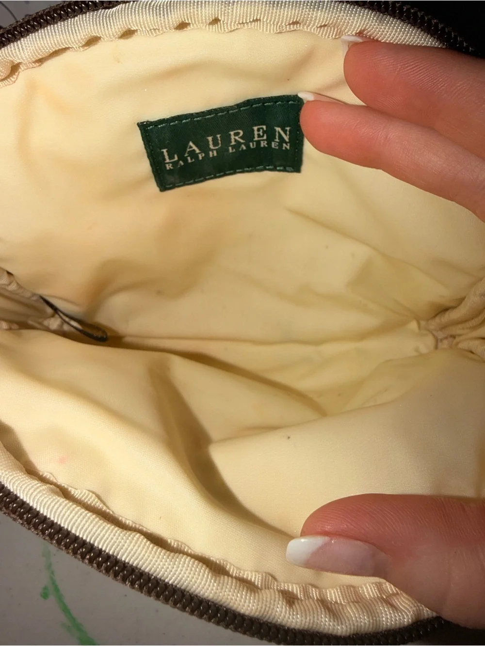 Ralph Lauren Leopard-Print Cosmetic Pouch in Tan and Brown